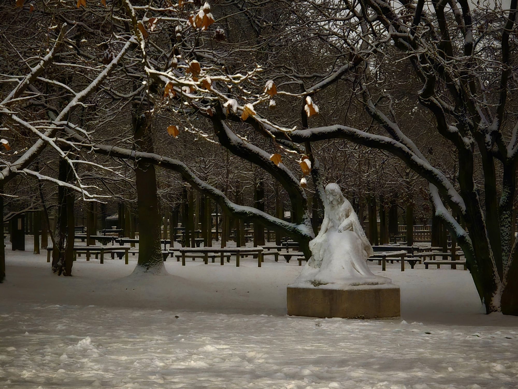 George Sand sous la neige